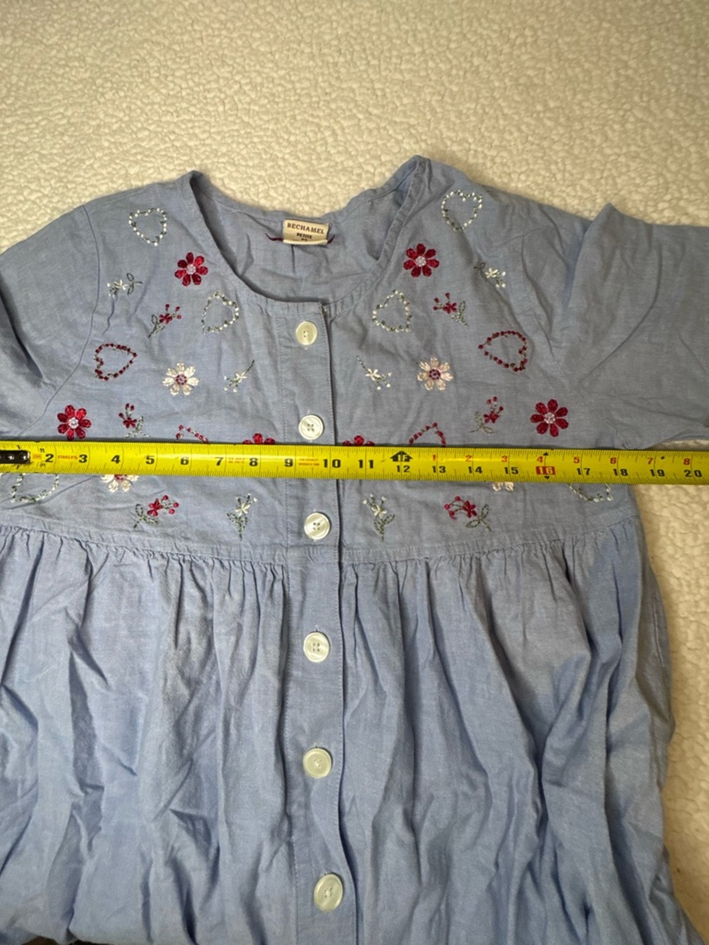 Bechamel Vintage Embroidered Flowers Denim - Picture 7 of 9
